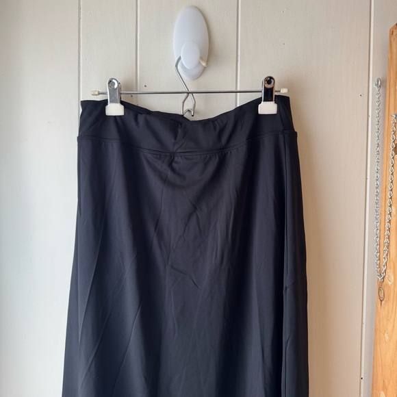 HALARA BlackHigh Waisted Adjustable Double Buckle Split 2-in-1 Maxi Casual Skirt - Picture 15 of 16